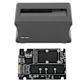 Miniatyrbilde 3 av 8: USB 3.0 til SATA Ekstern Harddisk Dockingstasjon Enkel Disk 5Gbps Aluminiumlegering Kopifunksjon HDD Dock 100‑240V EU Plugg