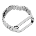 Miniatyrbilde 7 av 8: Smartklokke Armbåndsrem Rustfritt Stål Anti-Tap med Dobbel Lås Folding Spenne for Mi Band 6 Sølv