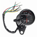 Miniatyrbillede 1 af 8: Motorcykel Speedometer 12V Digital Hastighed Kilometertæller Universal Pasform Odometer med Blå LED Baggrundsbelysning