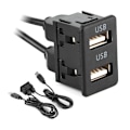 Miniatyrbild 7 av 8: 1,5 m Instrumentbräda Kabeladapter 2 Port Bilfäste Infälld Sladd för Lastbil Båt