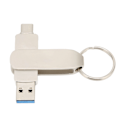 Miniatyrbilde 7 av 8: Nøkkelring Flash Drive 2 i 1 OTG USB3.0 TIL USB C Mobiltelefon Datamaskin Dobbelt Bruk 360° Rotasjon U Disk 32GB