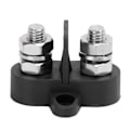 Miniatyrbillede 4 af 8: DC 48V Samleskinne Terminalblok 5/16in M8 Isolerede Dobbelte Positive Strømfordelingsforbindelsesbolte med Afstandsstykke Sort