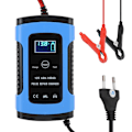 Miniatyrbillede 1 af 8: Intelligent 12V/6A motorcykelbatterilader - digitalt display, reparationsværktøj [EU-stik]