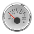 Miniatyrbillede 2 af 8: 52MM Båd Voltmeter DC9 til 32V Pointer Spændingsmåler med Farverig Baggrundsbelysning til RV'er Yachts Fiskebåde Skibe Hvid Plade Sølv Cover