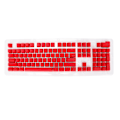 Miniatyrbild 1 av 8: PBT Keycaps 106 Tangenter 2-Färgs Injektionsgjutning OEM Höjd Ljusgenomsläpp Anpassade Tangenter för Mekaniskt Tangentbord Röd