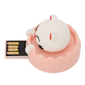 Miniatyrbilde 4 av 8: U DISK USB2.0 Grensesnitt Hot Swap Katte Tegneserie Stil Bærbar Vibrasjonsbestandig Flash Drive for Backup Filer (Katt Sirkel Spenne 64GB)