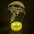 Miniatyrbillede 4 af 7: 3D Skydiver Fjernbetjening 16 Farve Natlys Illusion Akryl LED Bord Sengelampe Børneværelse Skrivebords Dekoration Fødselsdagsgaver Legetøj til Børn