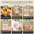 Miniatyrbillede 7 af 8: Bærbar Blender, Personlig Blender til Shakes og Smoothies med 27oz Kop, Låg og Skulderrem, Type-C USB Genopladelig