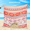 Miniatyrbild 4 av 5: Strandfilt, Sandsäker Strandmatta, Vattentät Snabbtorkande Lättviktig Utomhus Aztec Picknickmatta 200 x 210 cm för 2-4 Vuxna med Ficka