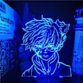 Miniatyrbilde 3 av 7: Anime Lampe Nattlys Illusionslys My Hero Academia Shoto Todoroki 3D for Barnerom LED Barn Julegave Sengelampe Fargerik Bursdagslampe Ni