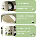 Miniatyrbillede 5 af 9: Novelty Panda Kaffeemug Gaveæske, Hvid Keramisk Kaffe Kop med Sød Panda Ske og Støvkop Låg, Sikker-Siddende Panda