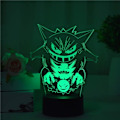 Miniatyrbilde 3 av 7: Anime Geng 3D LED nattlampe med USB-tilkobling, 7 farger berørings-/fjernkontroll, 16 farger romdekor, lampe for barn, jule- og bursdagsgaver til gutter og jenter