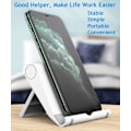 Miniatyrbilde 6 av 7: Mobiltelefonstativ for skrivebord 2-pakke Mobiltelefonholdere Skrivebordsstativ for nettbrett, sammenleggbart telefonstativ Universal justerbart nettbrettstativ for skrivebord White 2 PCS