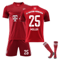 Pikkukuva 1 / 2: 21/22 Uusi Bayern Koti Punainen Lapset Aikuiset Jalkapallo Jalkapallopaita Trainin Paita Puku No.25 MULLER S