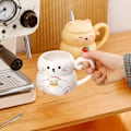 Miniatyrbilde 2 av 7: Katt Kopper 14 oz Søt Keramisk Kaffe Kopper 3D Porselen Te Kopper for Kvinner Kopper Katt Gaver for Katt Elskere Julegaver Bursdagsgaver for Mor og Venner