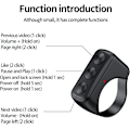 Miniatyrbilde 6 av 6: Tiktok Scrolling Ring TikTok Fjernkontroll Bluetooth Kamera Video Opptak Fjernkontroll TIK Tok Scrolling Ring Sidevender for Kindle App(D01) Black