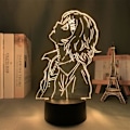 Miniatyrbilde 4 av 7: LED Illusions nattlys Juuzou Suzuya Figur Anime 3D Lampe USB/Batteridrevet 7 Farger Berøring/Fjernkontroll 16 Fargeendringer