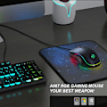 Miniatyrbild 4 av 6: A867, RGB-belyst spelmus, trådbunden, fyra justerbara nivåer