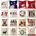 Miniatyrbild 6 av 6: JUSTUP Juldekorationer Kuddfodral 18×18 Tum Snöflinga Jultomte Snögubbe Hjort  Xmas Rustik  Semester Kuddar Gårdshus Jul Dekor Kuddar