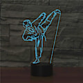 Miniatyrbillede 3 af 7: 3D Karate Fjernbetjening 16 Farve Natlys Illusion Akryl LED Bord Sengelampe Børneværelse Skrivebords Dekoration Fødselsdagsgaver Legetøj til Børn