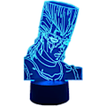 Miniatyrbilde 1 av 7: Akryl Jean Pierre Polnareff 3D Lampe Anime Illusions LED Nattelys Jente Gutter Bursdagsgave 7/16 Farger Berøringsfjernkontrollbryter