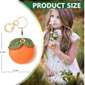 Miniatyrbillede 2 af 6: Læder nøgleringholder etui kompatibel med Apple AirTag, sød beskyttende Air Tag cover med nøglering, anti-scratch finder GPS tracker etui til Persimmon