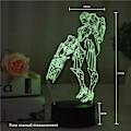 Miniatyrbilde 5 av 7: Widowmaker Fargerike LED-lys 3D nattlys USB bordlampe 7 farger berørings-/fjernkontroll 16 farger Mote hjemmedekorasjon Kreative barneggaver