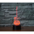 Miniatyrbild 5 av 7: 3D Gitarr Fjärrkontroll 16 Färger Nattlampor Illusion Akryl LED Bord Sängbordlampa Barn Sovrum Skrivbordsdekoration Födelsedagspresenter Leksak för Barn