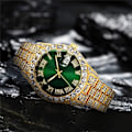 Miniatyrbillede 3 af 3: Herre Diamant Ur Mode Krystal Rhinestone Quartz Analog Ur Is Ur Armbåndsur