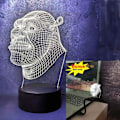 Miniatyrbilde 4 av 8: 3D Shrek LED nattlys med 7 fargeendringer, fjernkontroll, USB-base, batteridrevet, skrivebordslampe, optisk illusjon, nattlys, hjemmedekor, gutt, barn, barn