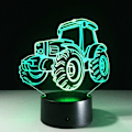 Miniatyrbilde 6 av 7: 3D Stereoskopisk Effekt Illusions Nattlys 7 Fargeendring LED Skrivebordslampe Berøringsbryter Romdekor Gavetilbehør
