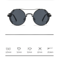 Pikkukuva 3 / 3: Steampunk-aurinkolasit John Lennon Hippie-lasit Retro Pyöreä Metallirunko Naiset Miehet