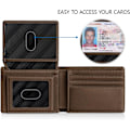 Miniatyrbild 2 av 5: Herrplånböcker Slim Rfid Läder 2 ID-fönster med presentförpackning palm coffee