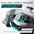 Miniatyrbilde 3 av 8: Machenike G5 Pro Trådløs Spillkontroller for Windows PC, Switch, IOS og Android, PC-kontroller Hall-effekt Joystick og Trigger/Gyroskop, RGB-lys Black