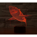 Miniatyrbilde 2 av 7: 3D Hai Remotekontroll 16 Farger Nattlys Illusions Akryl LED Bord Nattlampe Barnerom Skrivebord Dekor Bursdagsgaver Leke for Barn
