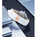 Miniatyrbillede 4 af 5: AVEKI Ægte læder udskiftningsurrem Multicolor Vandtæt til mænd og kvinder, GR-Hvid (19mm)
