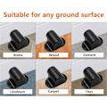 Miniatyrbilde 4 av 5: 1,06 tommer / 27 mm kraftig gulvstopp, gulvmontert dørstopper med lydløs gummistøtfanger, rustfritt stål børstet svart finish - 2-pakning Black*2