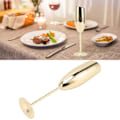 Miniatyrbillede 3 af 6: Rustfrit og misfarvningsresistent metalgoblet med skrå mund, rustfrit stålglas til champagne til fest, fest, hjem, belagt Gold