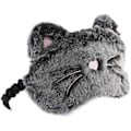 Miniatyrbild 3 av 6: Söt Kanin Sovmask Plysch Ögonbindel Rese Sovmasker Supermjuk Rolig Ögonmask för Barn Flickor och Vuxna (Svart Grå katt