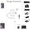 Miniatyrbild 4 av 7: [Apple MFi-certifierad] Lightning till RJ45 Ethernet-adapter, 3-i-1 USB till Lightning-adapter med laddningsport och RJ45 Ethernet-port
