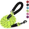 Miniatyrbilde 1 av 7: Robust hundekobbel i tau med komfortabelt polstret håndtak, svært reflekterende, sterkt og robust 4/5/6 fot hundekobbel for små, mellomstore og store hunder (1/2\"×6', Gr GREEN 6FT 1/2"×6'