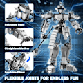 Miniatyrbillede 3 af 7: Mech-byggesæt til voksne 70126, Mecha-robot-actionfigurer, udstillingsmodel, sejt transformerende kamp-legetøj til drenge og piger (707 dele)