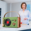 Miniatyrbild 4 av 6: Utomhus Bluetooth-högtalare Bärbar Dekorativ Hög Ljudkvalitet USB-minnen Stöd Retro Bluetooth-högtalare för Vardagsrumskontor Grön