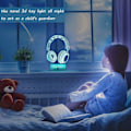 Miniatyrbillede 6 af 7: Hovedetelefon 3D Illusion Lampe, Kunstnerisk Atmosfærisk Lys, LED Børnenatlys Bordlampe 16 Farveskift Dekorationslampe, Perfekte Gaver