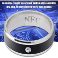 Miniatyrbilde 4 av 5: Smart Ring, Ingen lading og dybdevanntett universell slitasje Smart Ring, Magic Wearable Device Universal Ring for mobiltelefon, NFC Smart Rings(størrelse 6)，2