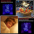 Miniatyrbild 5 av 6: Mickey Mouse Minnie Mus-leksaker 3D LED Akryl Nattlampa med Fjärrkontroll & Smart Touch 16 Färger Bytbar Dimbar USB-driven Sovrumsdekoration