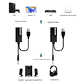 Miniatyrbillede 2 af 7: Digital lyd analog optisk kabel 3,5 mm til RCA USB-konverter Hdmi-adapter Aux Coax-boks Video USB Spdif Slink Dac til digital Dac Tv
