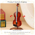 Miniatyrbillede 4 af 7: Violin Musikboks - Klassisk Musikboks Mini Replika Instrument Håndværk Dekoration Gave Håndværk Hjem Kontor Ornament