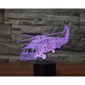 Miniatyrbillede 4 af 7: 3D Helikopter Fjernbetjening 16 Farve Natlys Illusion Akryl LED Bord Natlampe Børneværelse Skrivebords Dekoration Fødselsdagsgaver Legetøj til Børn