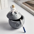 Miniatyrbillede 2 af 5: Askebæger med låg, røgløse lugtfri vindtætte cigaret-askebægre, askebægre til hjemmekontor udendørs